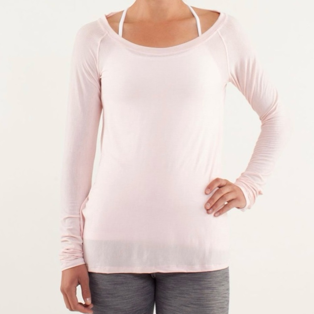 Lululemon Presence Of Mind Long Sleeve -
Tonka Stripe Pretty Pink